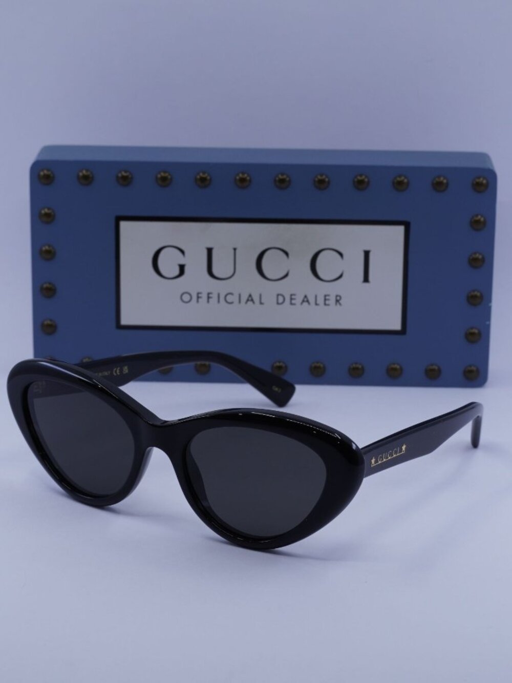Gucci GG1170S 001 Cat Eye Sunglasses - Black/Grey